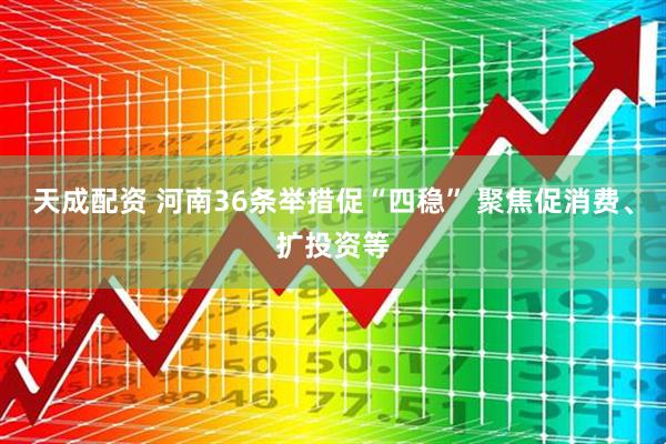 天成配资 河南36条举措促“四稳” 聚焦促消费、扩投资等
