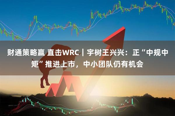 财通策略嬴 直击WRC｜宇树王兴兴：正“中规中矩”推进上市，中小团队仍有机会